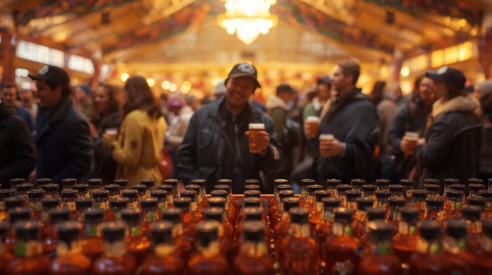 Rows of artisanal hot sauce bottles at Centennial Hall London Ontario